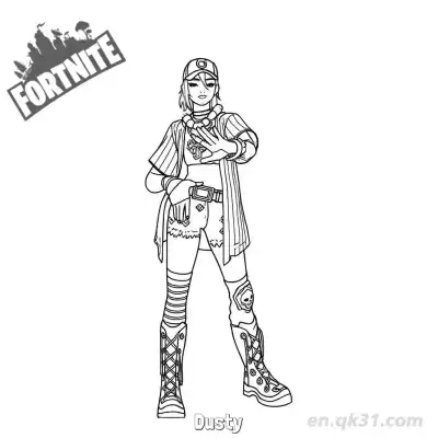 Free printable Dusty 02 Coloring Page - Free PDF Printable Fortnite Coloring Sheets coloring page
